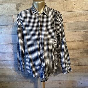 💥5/$25 Joe men’s black & white button up shirt‎ in size  large